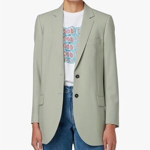 Paul Smith Two Button Green Wool Suit Blazer Jacket Women’s Size 40 NWT